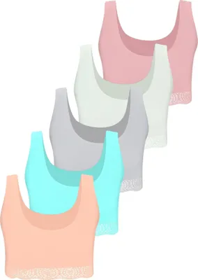 Produktbild von 5er Set Mädchen Bustier BH - Spitze - Bunt