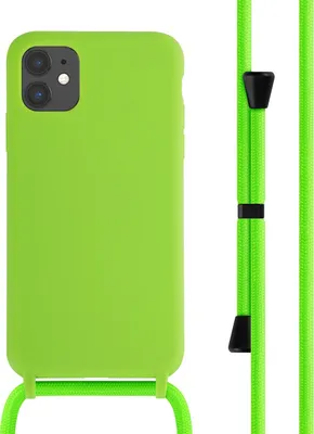 Image de imoshion Étui en silicone avec cordon pour l'Apple iPhone 11 - Vert fluo