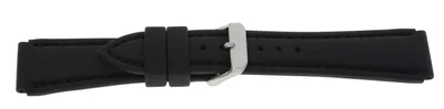 Obrázok produktu pre Silikonband 20 mm schwarz mit schwarzer Naht