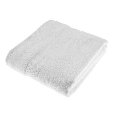 Produktbild von HOMESCAPES Frottee Strandtuch 100% Baumwolle Saunatuch 100x180cm - weiß