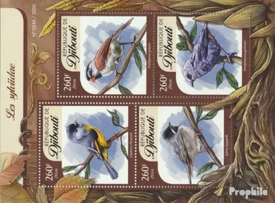 Produktbild von Briefmarken Dschibuti 2016 Mi 859-862 Kleinbogen (kompl. Ausg.) postfrisch Singvögel