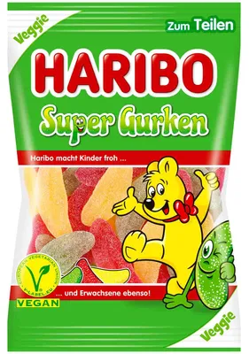 Produktbild von Haribo Super Gurken vegan 175g