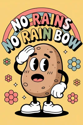 Produktbild von Plakat 20x30cm Motivational Affirmation Retro Vintage Für Wohnzimmer No Rains