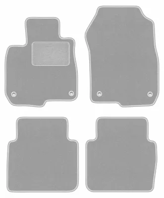 Image de Tapis de sol en moquette pour Honda CR-V V 2018- (SUV) – jeu 4 pièces, gris, sur mesure – Wielganizator OSLO