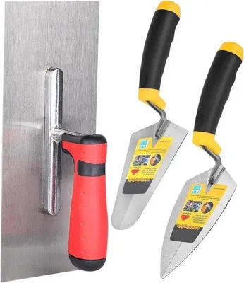 Productafbeelding van Metselgereedschap Set - Cement Tools - Voegen en Stucwerk - Ergonomische Handgreep - 3 Delig