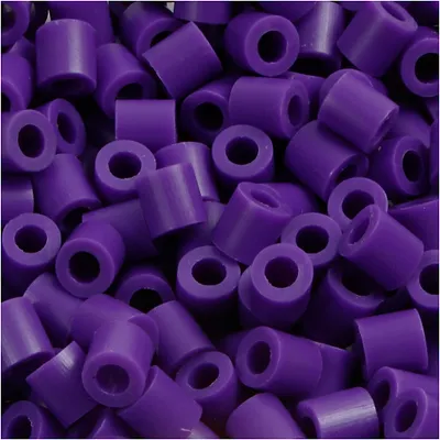 Produktbild von Nabbi-Perlen zum Aufbügeln, Größe 5 x 5 mm, Lochgröße 2,5 mm, mittel, dunkelviolett (32234), 1100 Stück, 1 Box