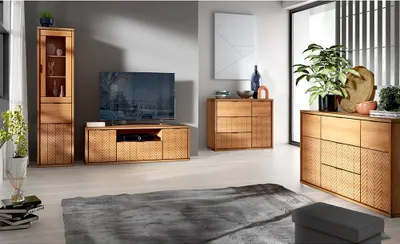 Produktbild von Wohnzimmermöbel Set 4-teilig modern in Eiche FABRIANO-161