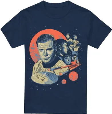 Image de Star Trek - T-shirt pour homme TV5572 (L) (Bleu marine)