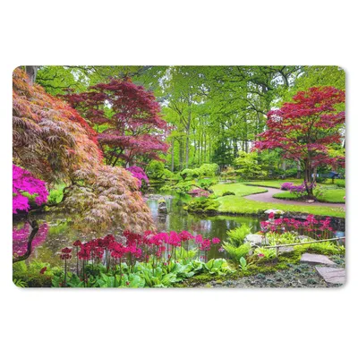 Produktbild von MuchoWow® Mauspad Mousepad Bäume - Blumen - Japanisch - Natur - Wasser 27x18 cm - Mousepads - Maus Mat - Pad - Mausunterlage - Büroartikel - Desk Matten