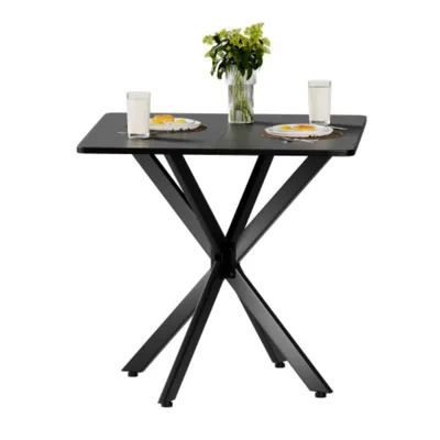 Obrázok produktu pre Moderný štvorcový konferenčný stolík, pevná kovová konštrukcia, do obývacej izby, rozmery 80 x 80 x 75 cm