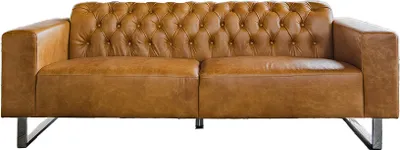 Produktbild von KAWOLA Sofa NILO Ledersofa 3-Sitzer Leder cognac