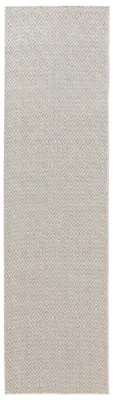 Produktbild von In- & Outdoor-Teppich Lou Weiß 80x300 cm Wohnzimmer Läufer Muster Modern Kurzflor benuta Skandinavisch