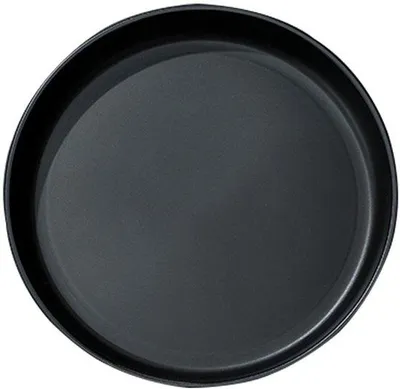 Immagine prodotto di Vassoio da portata nero in due parti, diametro 37,5 cm, rivestimento antiscivolo, qualità da ristorante.