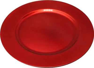 Immagine prodotto di Tovaglietta di plastica rotonda 33 cm rossa - 6 pezzi