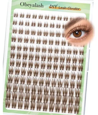Produktbild von Cluster Lashes Braun Wimpern Extensions Wispy C Curl 8-16mix Natürliche Einzelwimpern Wiederverwendbar DIY