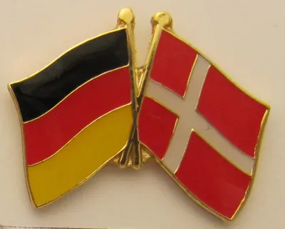 Produktbild von Dänemark / Deutschland Freundschafts Pin Anstecker Flagge Fahne Nationalflagge