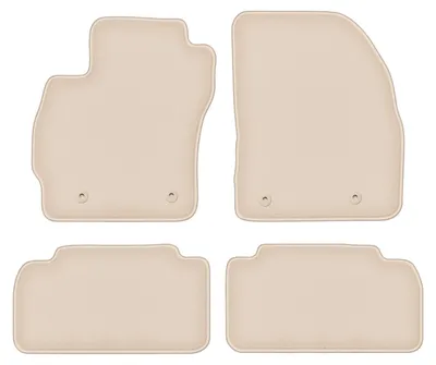 Produktbild von DURBAN Beige Velours-Fußmatten-Set für Mazda 5 II Minivan (2010-)