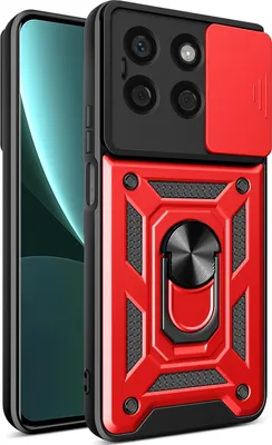 Produktbild von Hülle für Honor X8b Magnetische Ring Ständer Halter Dia Kameraschutz TPU Bumper Silikon Schutzhülle Rot