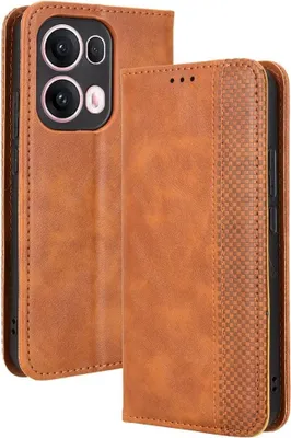 Produktbild von OPPO Reno13 Pro 5G Hülle - Coverup Vintage Style Klapphülle - Braun