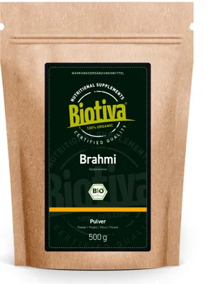 Produktbild von Biotiva Brahmi Pulver 500g aus biologischem Anbau