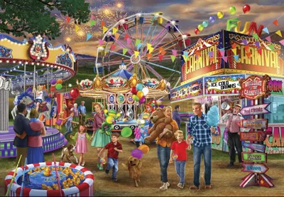 Produktbild von Bluebird Puzzle Familienkarneval Puzzle - 1000 Teile buntes Motiv