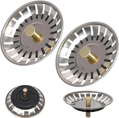 Imagen del producto de Colador de desagüe de acero inoxidable, 77 mm, 2 unidades, para la cocina
