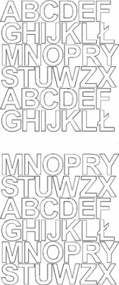 Image de Autocollants lettres, 3,5 cm, blanc brillant