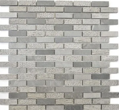 Produktbild von Mosani MOS40-B49_f, Mosaik, Marmor, Grau, Indoor, Rechteck, 305 mm