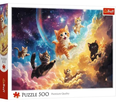 Obrázek produktu pro Puzzle 500 Kosmiczne kotki 37557