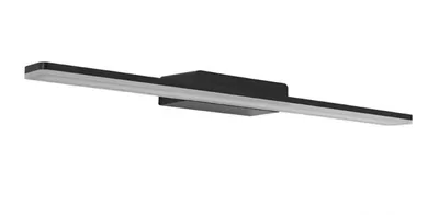 Image de Elégant luminaire à LED au-dessus du miroir Epsilon, Variante : 600 x 115 x 40 mm, 18 W, 4000 K, noir