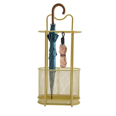 Image de Porte-parapluies 30*15*60cm Porte-parapluies indépendant en métal or