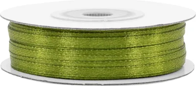 Produktbild von Satinband 3mm x 50m Rolle Olivgrün