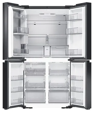 Produktbild von Samsung RF65DG9H0EB1EF, French Door, Premium Black Steel, Freistehend, French door, Schwarz, Berührung, LED, An Tür