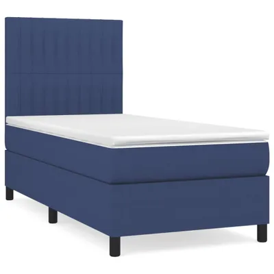 Immagine prodotto di vidaXL Letto a molle con materasso blu 90x200 cm in tessuto