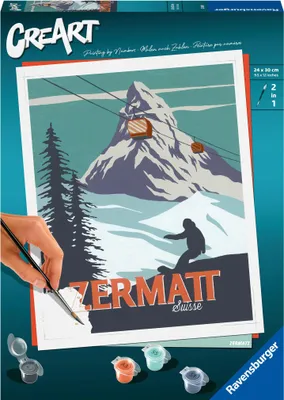 Image de Ravensburger CreArt - Peinture par numéros 23500 - Zermatt - à partir de 12 ans