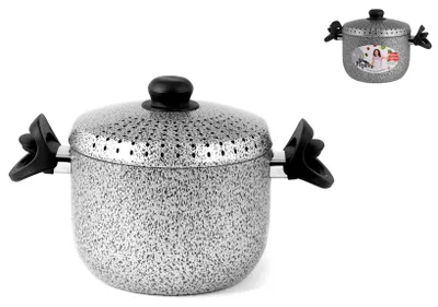 Produktbild von Home Salt N'Pepper Nudeltopf Antihaft, Aluminium, 4 Liter, Schwarz/Grau, 20 cm