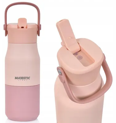 Produktbild von Majestic Sport Silly Thermosflasche mit Strohhalm 360 ml Rosa