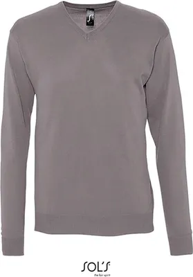Produktbild von SOLs 90000 | Mens V Neck Sweater Galaxy - Farbe: Medium Grey (Solid) - Größe: S