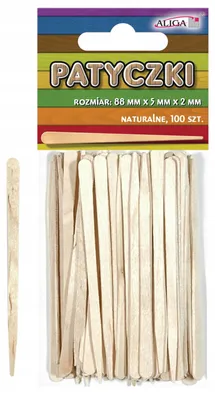 Produktbild von Aliga Kreativstäbchen Natur 8.8cm 100 Stück
