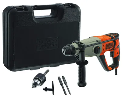 Produktbild von Black & Decker BEHS02K-QS, Handbohrmaschine, SDS Plus, Grau, Orange, 1200 RPM, AC, 230 V