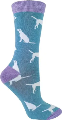Produktbild von MISS SPARROW - Damen Socken mit Hundemotiv | Bambus Lustige Hundesocken Bunt