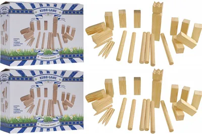 Produktbild von 2x Wurfspiel Outdoor Kinderspiel Holzspiel Rasenschach 42-tlg S150