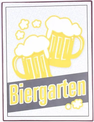 Produktbild von Vintage Blechschild - Biergarten Wandschschild Metall