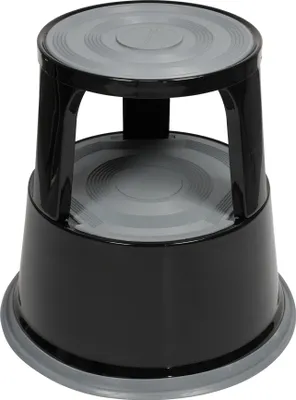 Produktbild von Soennecken Rollhocker 3617 mit 3 Gleitrollen Metall schwarz