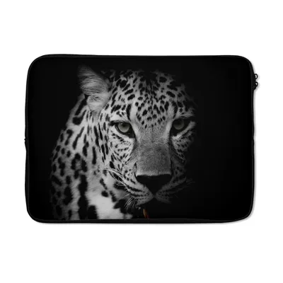 Produktbild von MuchoWow® Laptop Hülle 14 ZollTiere - Schwarz - Weiß - Panther - Porträt Laptoptasche - Laptoptasche - Stoßsicher - Schutzhaube
