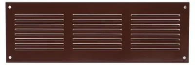 Zdjęcie produktu dla Metalowa kratka wentylacyjna 30x10cm Brązowa kratka wentylacyjna z siatką przeciw owadom
