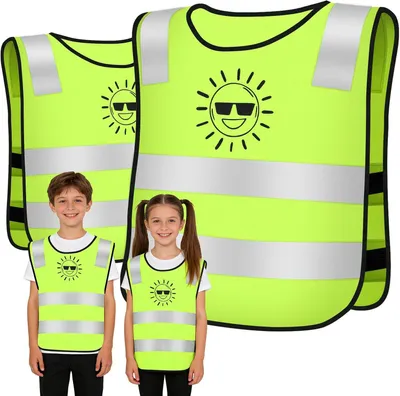 Produktbild von Sicherheitsweste für Kinder – Set aus 2 Stück – Reflektierend – Grün – Variante 2
