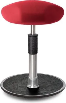Produktbild von Sitz- Stehhocker Free Regular Triangel Gestrick Rot chrom /schwarz.