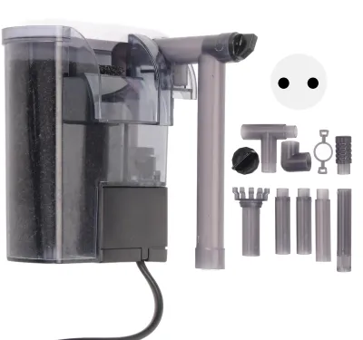 Produktbild von Aquarium-Wandbehangfilter, leise, Sauerstoffanreicherung, Ölfilmentfernung, zum Aufhängen am Wasserfall für Aquarien, EU-Stecker, 220 V