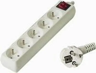 Zdjęcie produktu dla Przedłużacz PremiumCord 230V 2m 5 gniazd + wyłącznik
